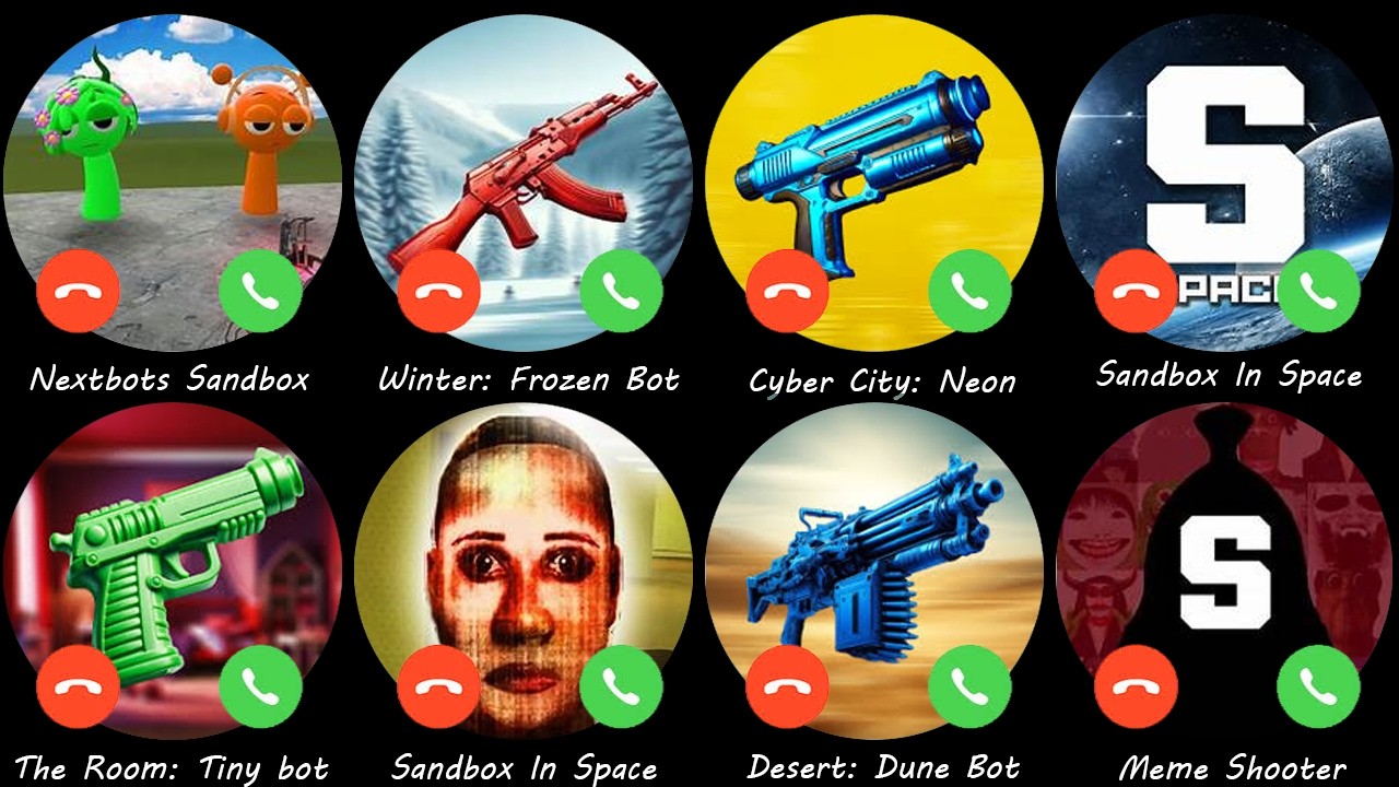 Nextbots Sandbox,Winter: Frozen Bot,Cyber City: Neon,Sandbox In Space,Sandbox In Space.Desert: Dune