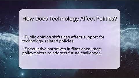 How Does Technology Affect Politics? - The SciFi Reel