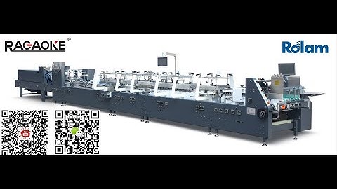 GS-1100 Automatic High Speed hookless lock bottom box folding gluing machine Rolam Ragaoke