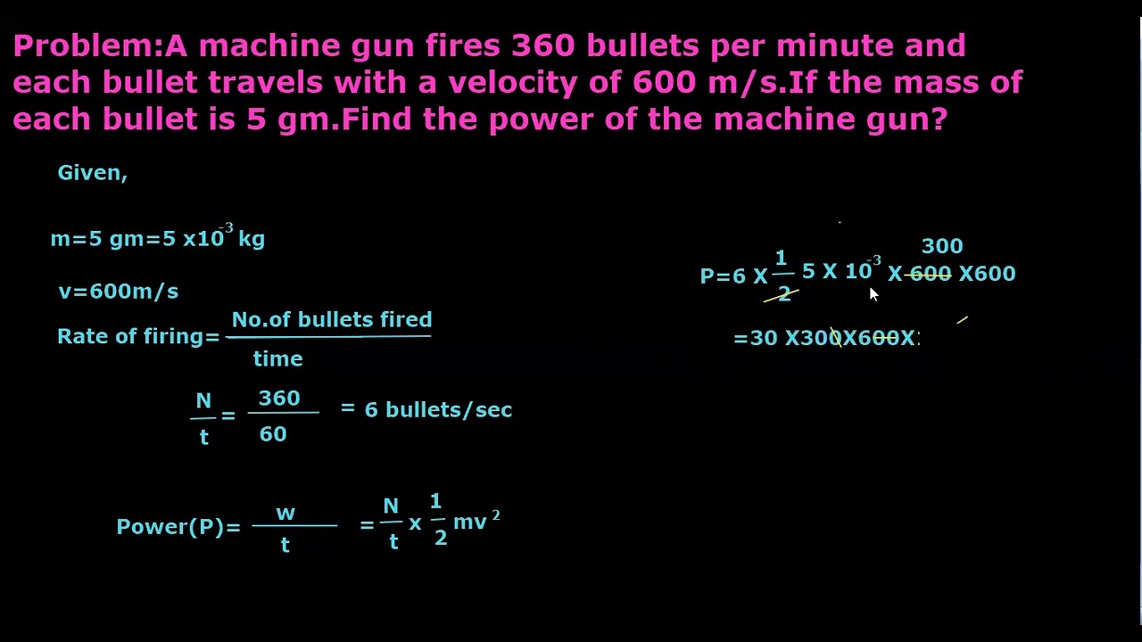 A MACHINE GUN FIRES 360 BULLETS PROBLEM