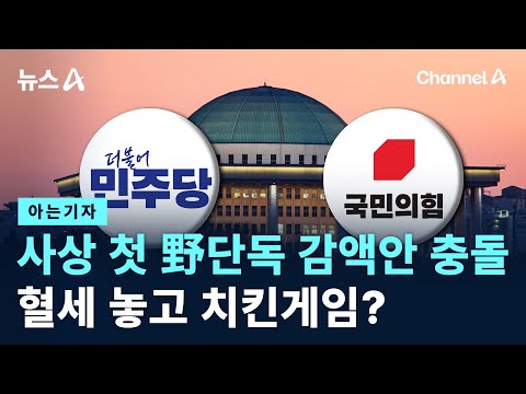 [아는기자]사상 첫 野단독 감액안 충돌…혈세 놓고 <strong>치킨게임</strong>? / 채널A / 뉴스A