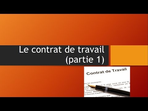 Vidéo: Comment Conclure Un Contrat De Travail à Durée Déterminée