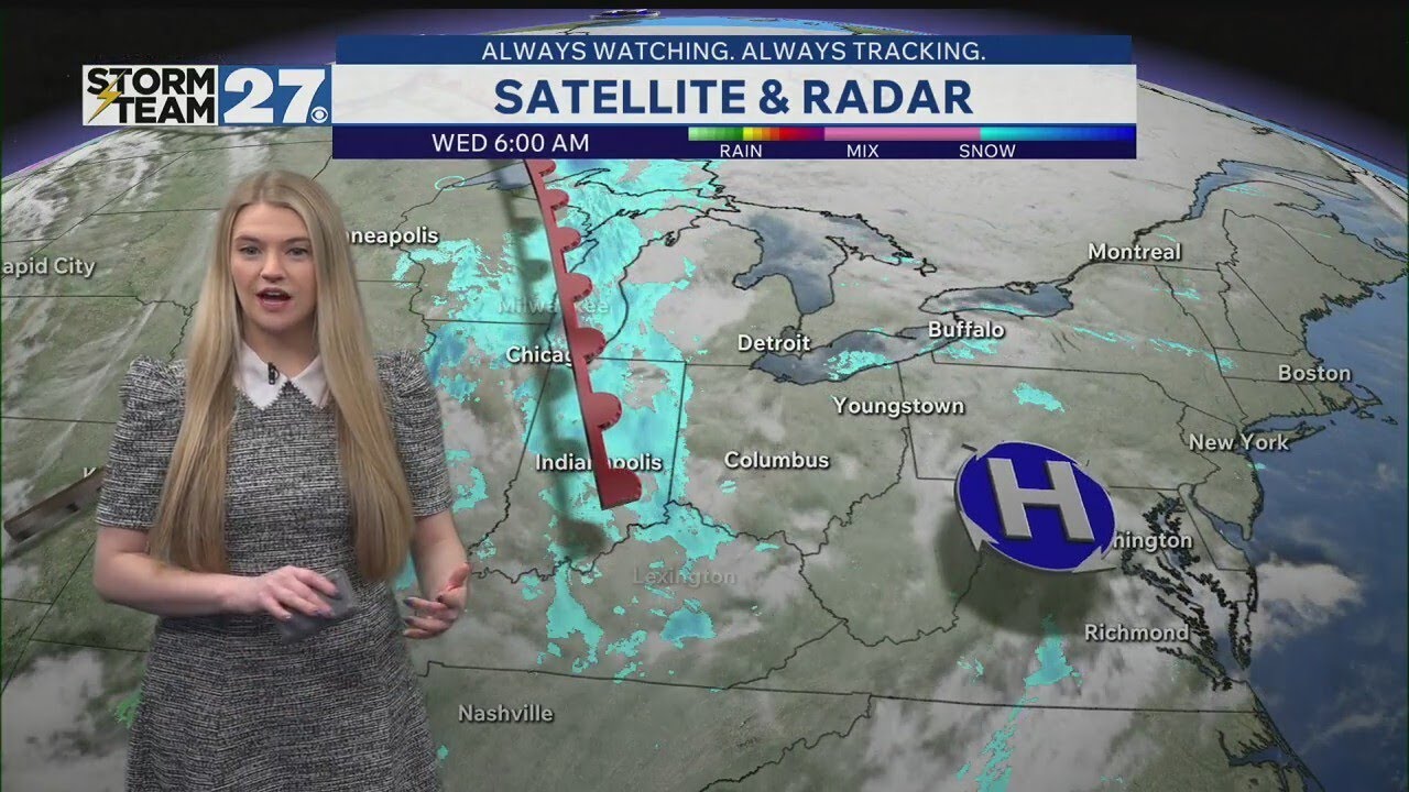 Scattered clouds Wednesday, a few rain chances to end the work week ...