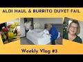 Weekly Vlog #3: Candles, Aldi Haul & Burrito Duvet Method Fail