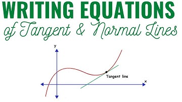 Writing Equations of Tangent and Normal Lines