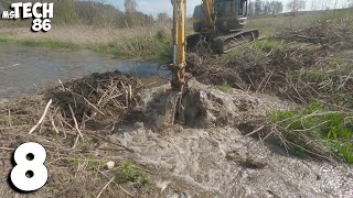Beaver Dam Removal With Excavator No.8 - Start of Season 2022