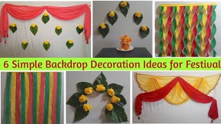 DIY Decorations | 6 Simple Background Decoration Ideas | Last Minute  backdrop ideas - YouTube