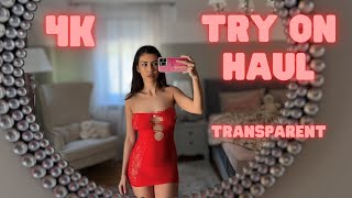 [4K] Try On Haul Clothes | Very Transparent & See Through | No Bra