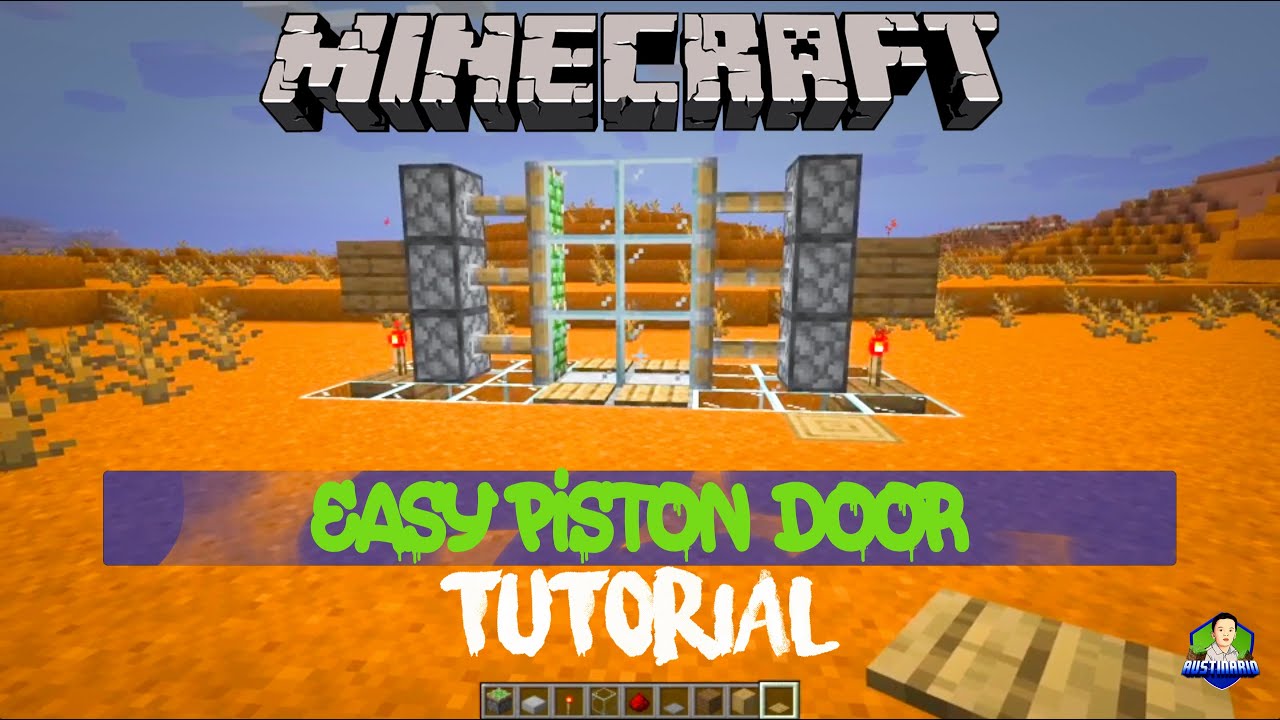 Minecraft Tutorial EASY Piston Door in Minecraft YouTube