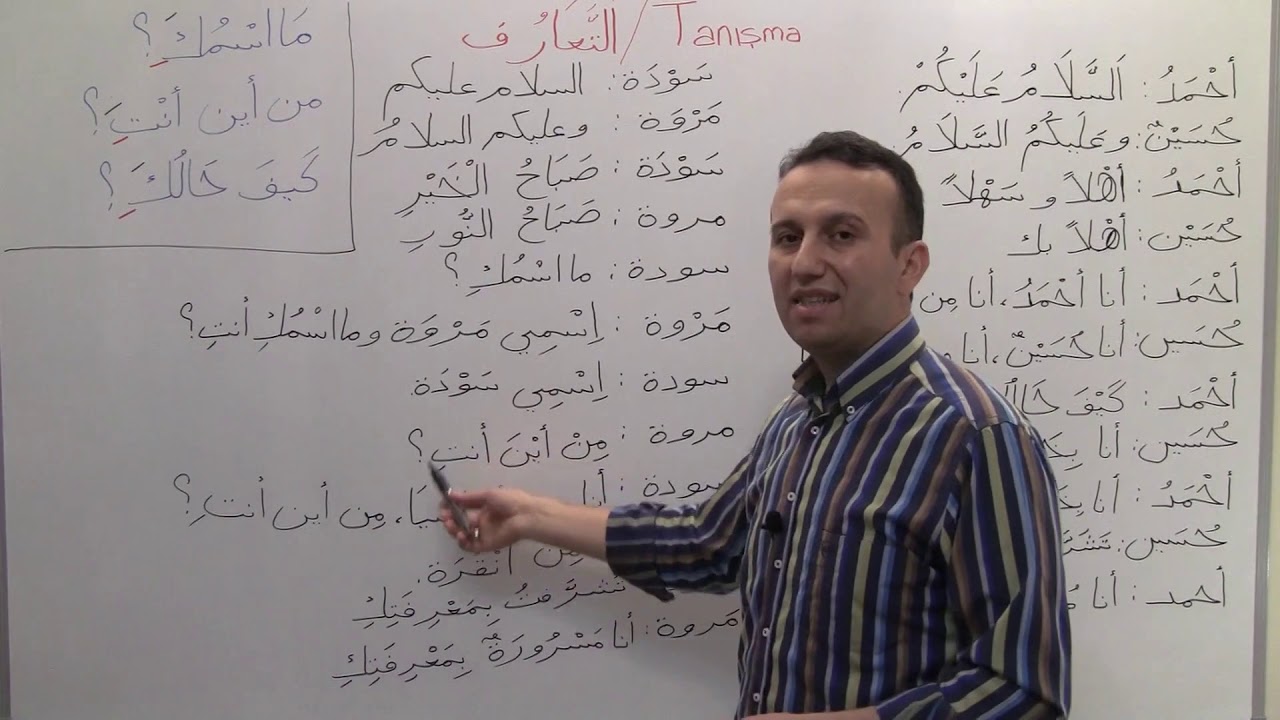 Arapça Tanışma İfadeler- التعارف-Sıfırdan Pratik Arapça Dersleri - Günlük Konuşma, A 1 Arapça-2.Ders