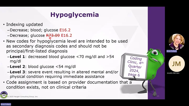 HCGTV: Webinar Snippet - 2025 ICD-10-CM Updates: Coding Hypoglycemia