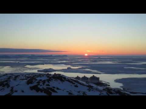 Zonsondergang in Ilulissat, Groenland