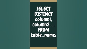 Thumbnail of Learn sql in less than one minute (Select Distinct)