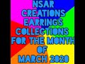 Diy earrings collections for the month of march 2020nsar creations