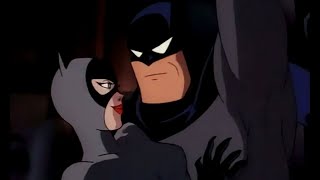 Batman ve Catwoman kavga ediyor.