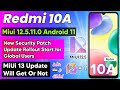 Redmi 10A Miui 12.5.11.0 New Global Stable New Security Patch Update Rollout | When Miui 13 Update?