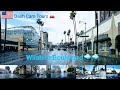 Dash Cam Tours 🚘 Driving on Wilshire Boulevard in the Rain🌧  No music.