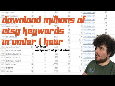 Using the WORLD'S most POWERFUL SEO tool to download Millions of Etsy Keywords for free Episode cover