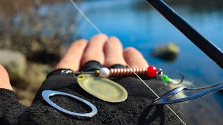 Useful device for making spinners for fishing