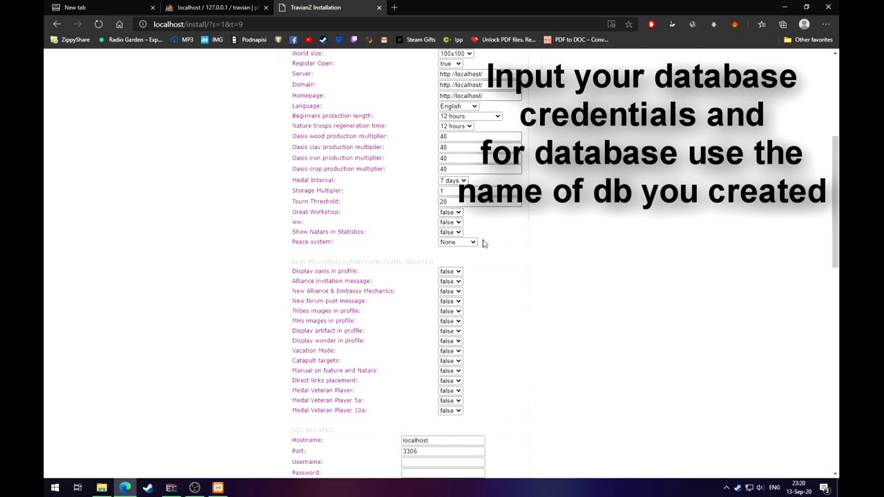 Make your own travian server in 5 minutes 2020 updated