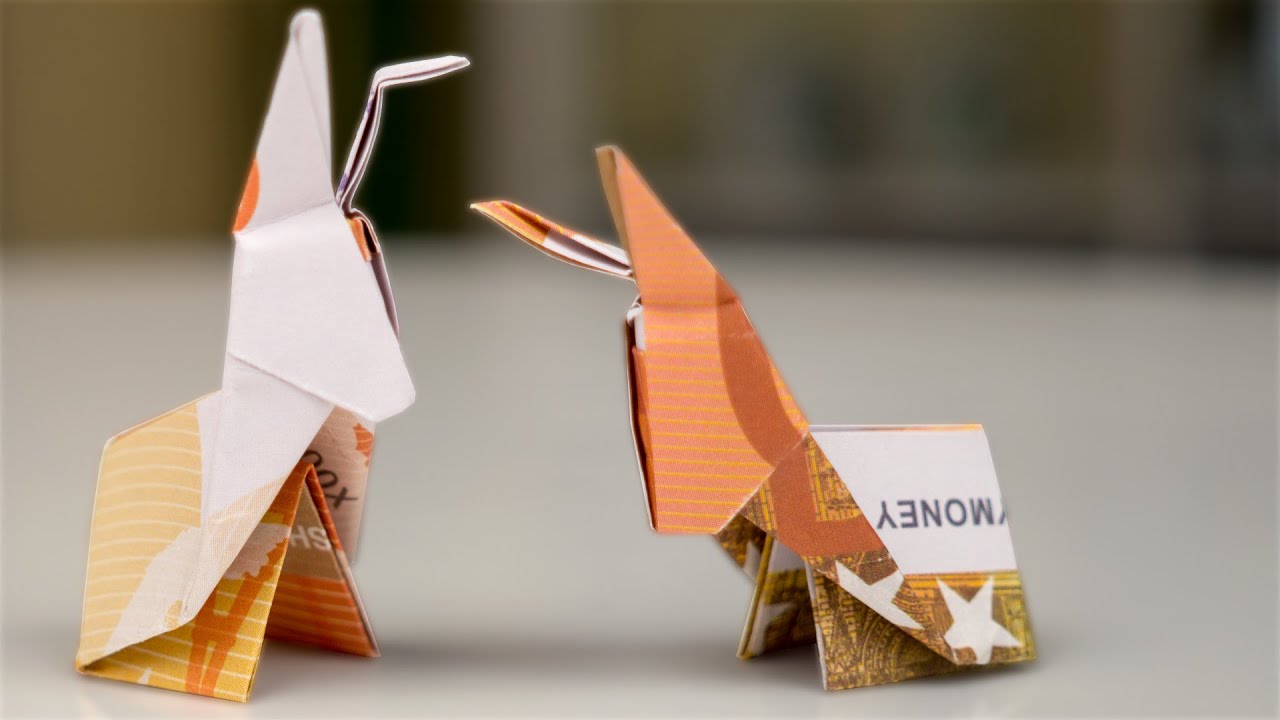 Origami Tiere Falten Hase