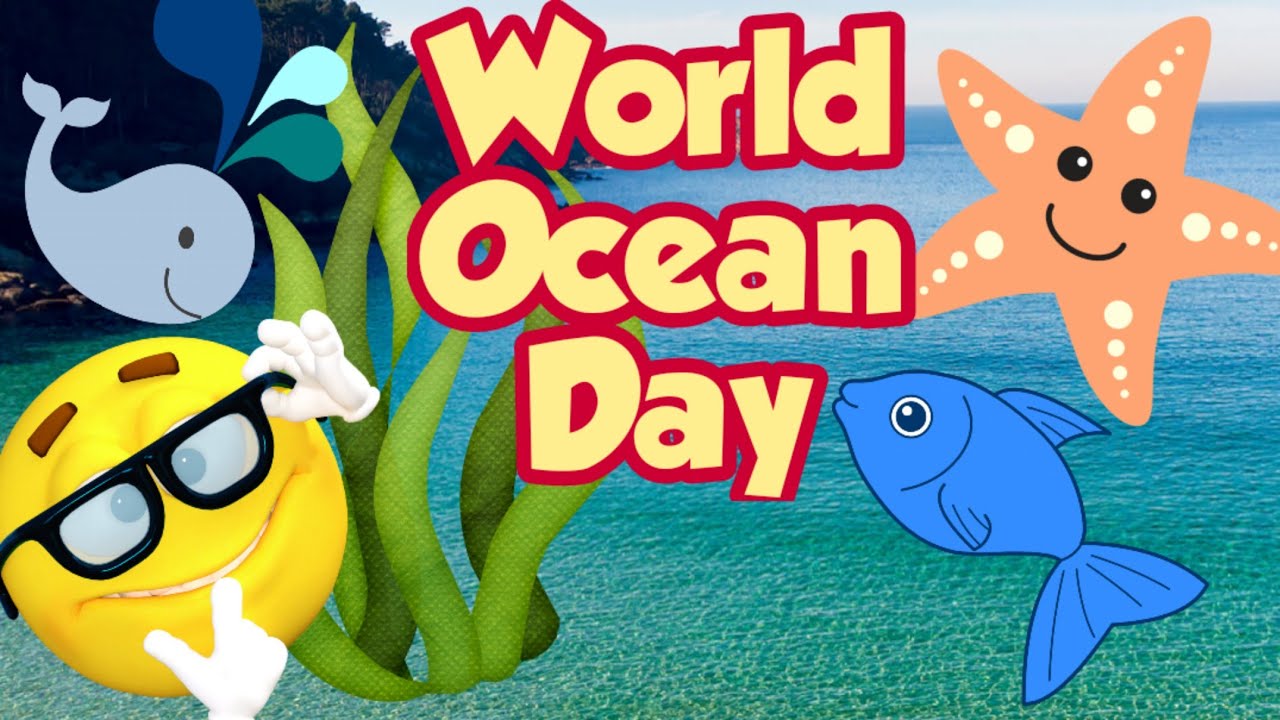World Ocean Day drawing Easy | How to draw Ocean and sea creatures 