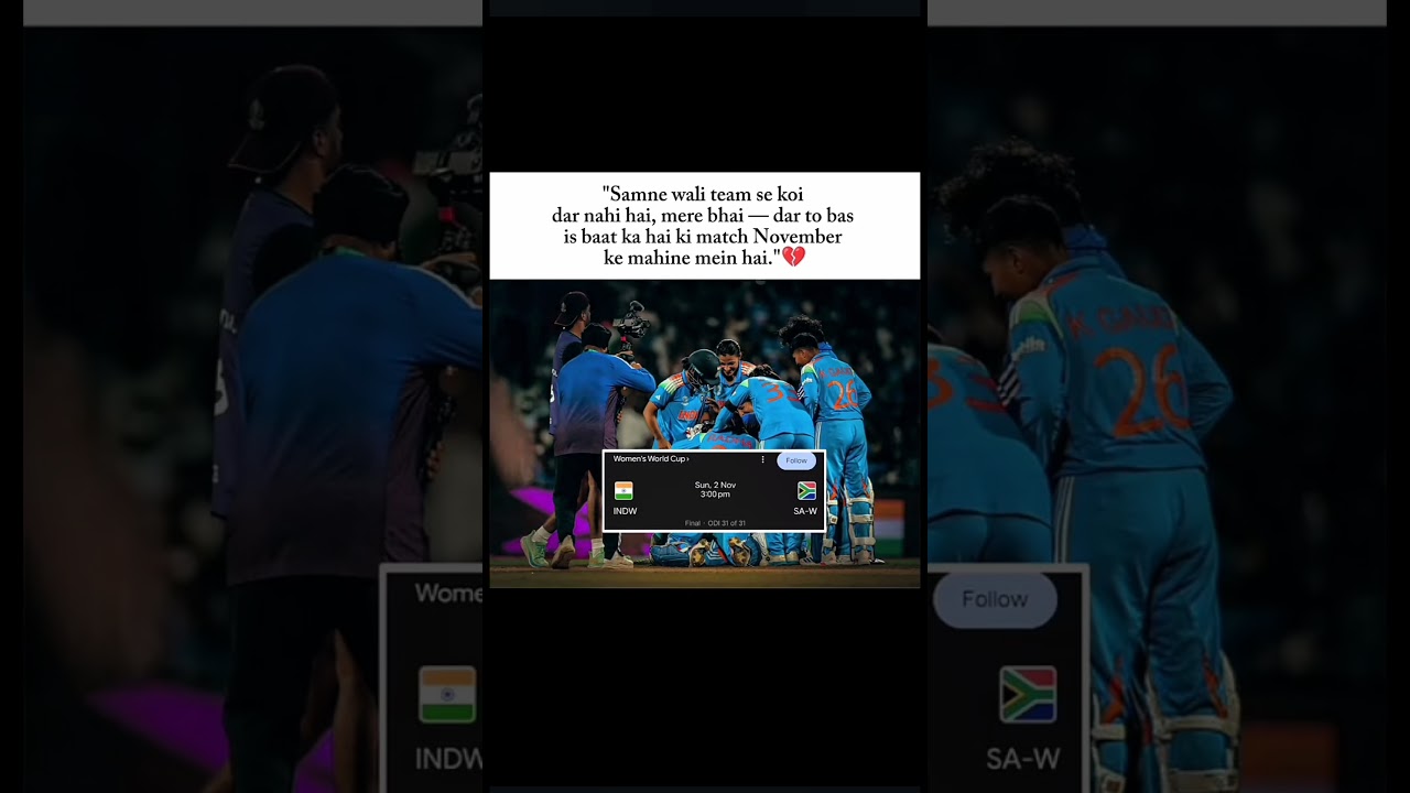 samne wale team se koi das nhi hai mere bhai dar tu bas is baat ka haiki matchNovember#video#cricket