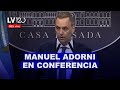 EN VIVO | MANUEL ADORNI EN CONFERENCIA DE PRENSA