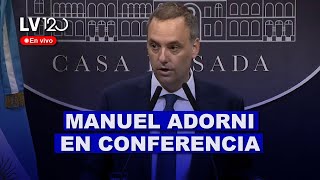 EN VIVO | MANUEL ADORNI EN CONFERENCIA DE PRENSA