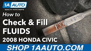 How to Check and Fill Under Hood Fluids 05-11 Honda Civic