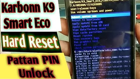 Karbonn K9 Smart Eco Hard reset | Karbonn K9 Smart Eco Pattan And Pin Unlock | How To Reset Karbonn