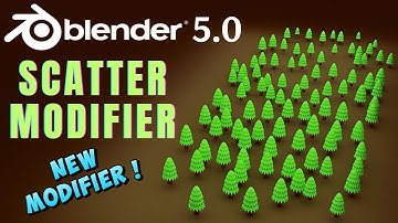 New SCATTER MODIFIER in Blender 5.0 ! Easy For Beginners | UPDATED