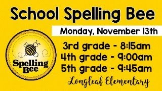 4th grade Spelling Bee 11/13