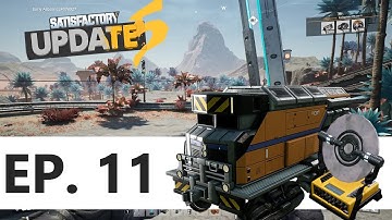 How To Build a Train Network in Satisfactory! -  Satisfactory Update 5 Ep.11 (Tutorial / Guide / LP)