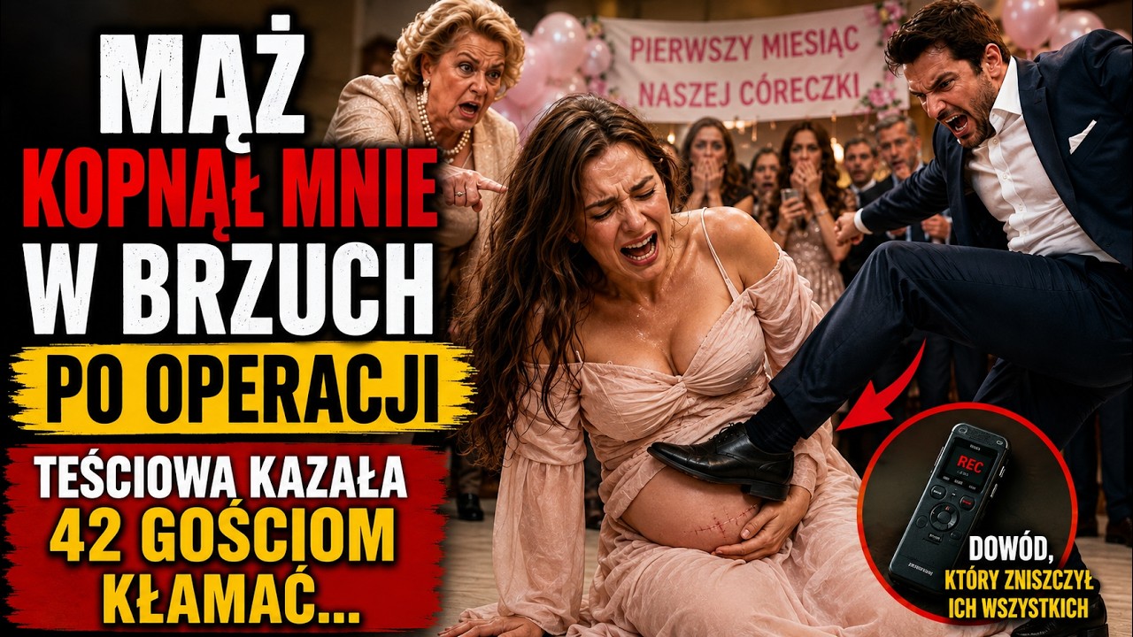 Mój mąż kopnął mnie prosto w świeżą bliznę po cesarskim cięciu. Nie odepchnął mnie. Nie stracił równowagi. Cofnął nogę i uderzył z całej siły dokładnie tam, gdzie trzydzieści jeden dni wcześniej...