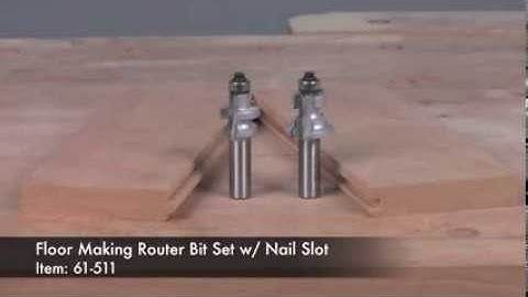 Infinity Cutting Tools - Floor Making Router Bit Set w/ Nail Slot