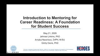 Introduction to Mentoring for Career Readiness