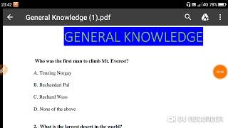 GENERAL KNOWLEDGE (عام معلومات) for all competitive exams.