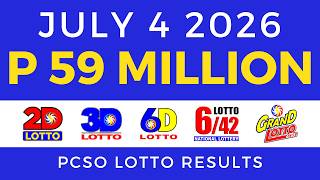 Lotto Result Today 9PM July 4 2026 PCSO