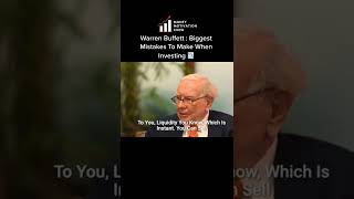 Warren Buffett: „The Biggest Mistake when People investing“ shorts warrenbuffett stockmarket