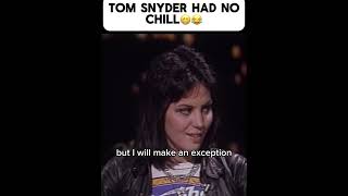 Tom Snyder had NO chill😁😂 #shortsvideo