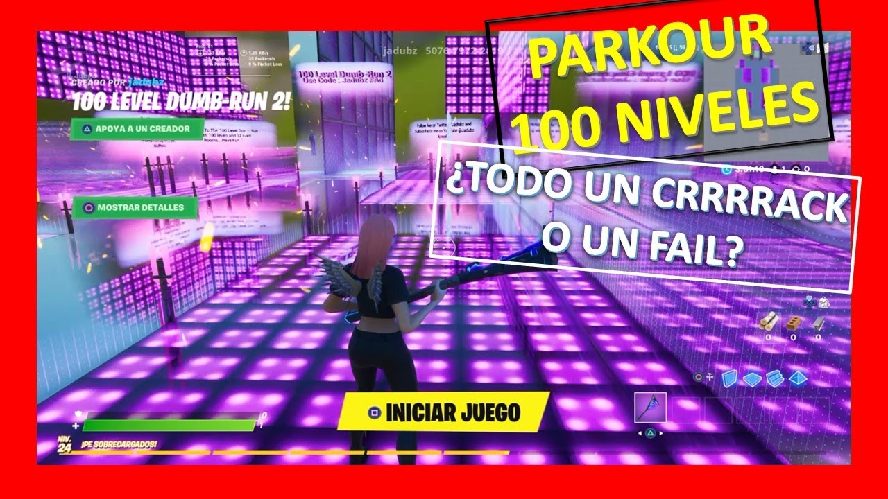 Parkour Fortnite 100 Niveles Código Facil