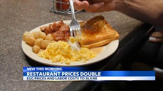 Eating out costs more as prices rise by 42