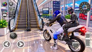 🏍️🧡 Brand New White Bike with Beautiful Shopping Mall! 😱 | 3D Driving Class 2026 | Android screenshot 3