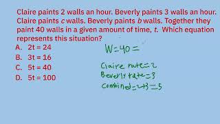 Work and Distance Word Problems (Path to 1600, Digital SAT Math, Part 1)