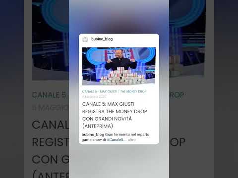 Video #CANALE5: #MAXGIUSTI REGISTRA #THEMONEYDROP CON GRANDI NOVITÀ (ANTEPRIMA)