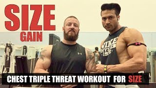 CHEST Triple Threat Workout for SIZE Gain by Guru Mann