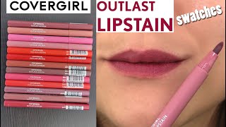 CoverGirl Outlast LIPSTAINS // LIP SWATCHES & REVIEW