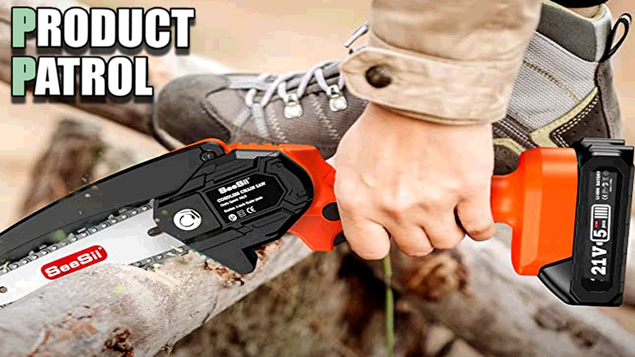 SENDRY Mini Chainsaw 6-Inch, Powerful Cordless Rechargeable Handheld Saw  Review and Demonstration 