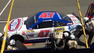 2015 Toyota Save Mart 350 - Aj Allmendinger Beats Kurt Busch Off Pit Road On The First Stop